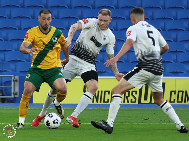James Hammond’s majestic 95th minute free-kick clinched Horsham FC’s first league and Sussex Transport Senior Cup double in the club’s history.