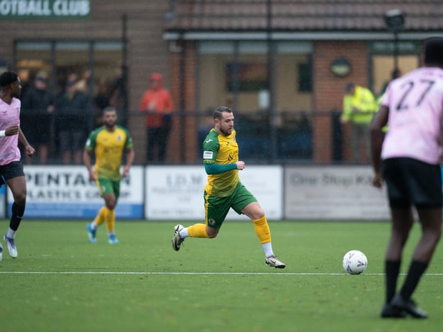 Horsham FC edged out Walton & Hersham 1-0 on a wet and windy afternoon at the Fusion Aviation Community Stadium