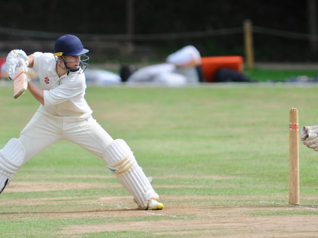 Action from Findon CC's Sussex League division two clash with Burgess Hill