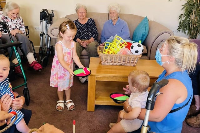 Grandparents and toddlers joined in music, games and activities together