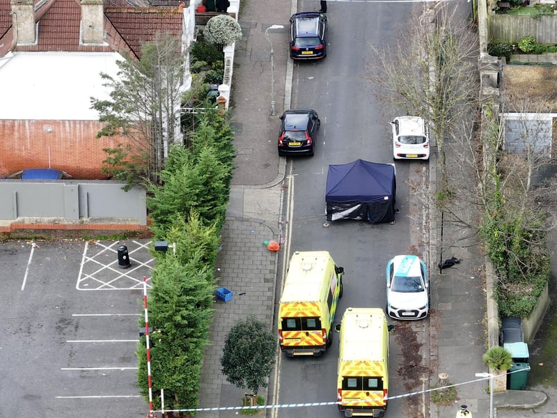 A heavy police presence has been seen in Cumberland Road, Brighton, on Saturday, December 23