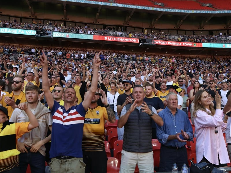 Littlehampton Town at Wembley for the 2022 FA Vase final