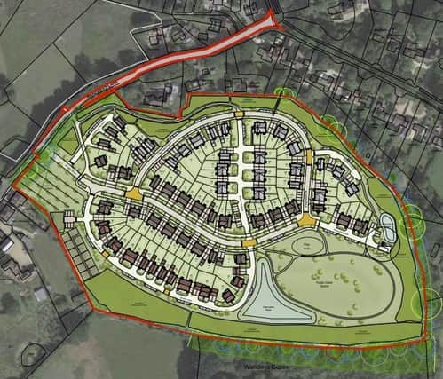 95 Homes Wandleys Lane Indicative Plans, soured from Arun District Council\'s planning portal
