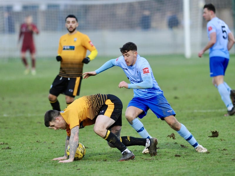 Action from Littlehampton Town v Lancing in the Isthmian south east division