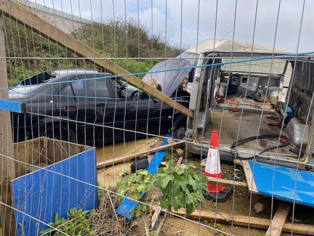 Residents in Cinque Ports Way have complained about the 'mess' they say has been left by Southern Water. Picture: Donna Knight
