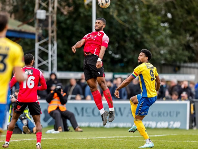 Eastbourne Borough recovered from 2-1 down at half-time to win 3-2 at St Albans City. Picture by Lydia Redman