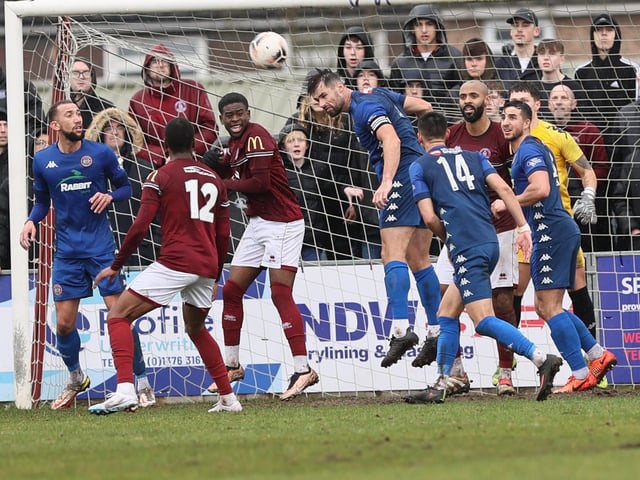 Action from Worthing's National League South defeat at Chelmsford