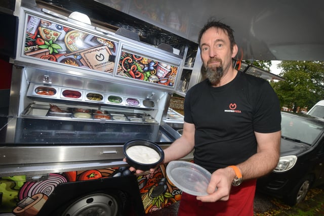 Rob Impey with Mostro Pizza's dough