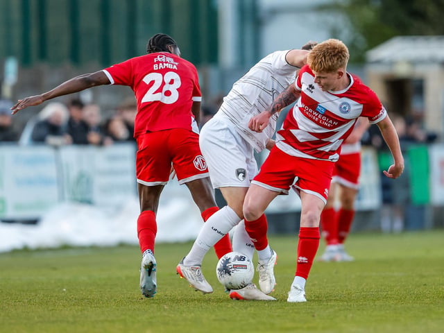Action from Eastbourne Borough's visit to Weston-super-Mare in National League South