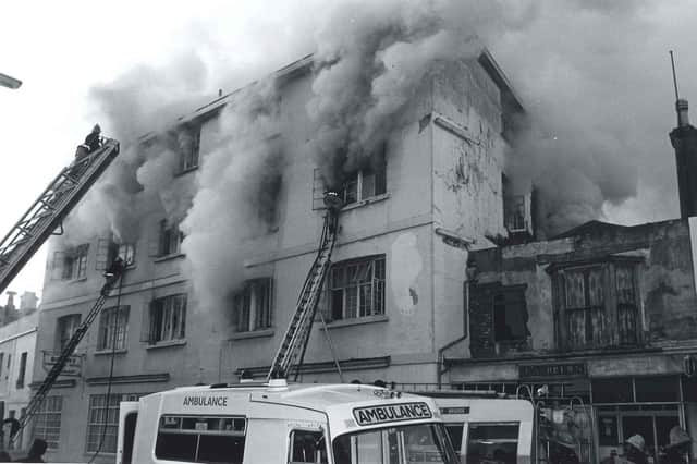1981 fire at Booth’s Hotel in Langney Road, Eastbourne