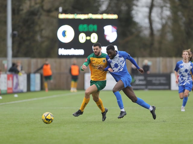 Isthmian Premier action from Horsham's dramatic home win over Wingate & Finchley on Saturday