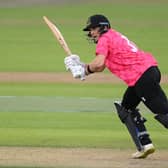 James Coles in action during the Royal London Cup match between Sussex and Kent at The 1st Central County Ground (Photo by Mike Hewitt/Getty Images)