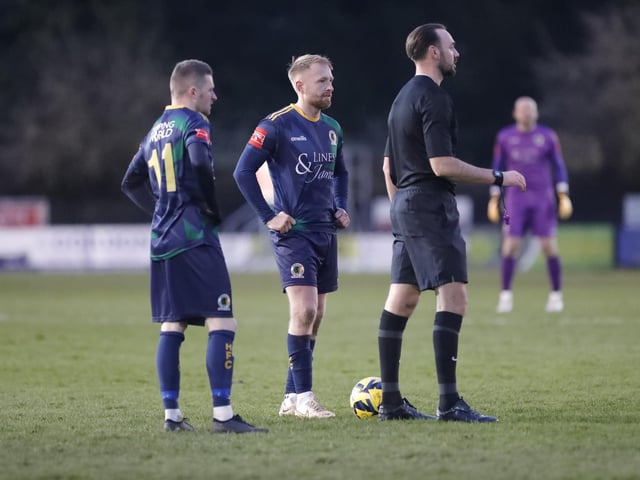 Horsham FC in action at Hornchurch in the Isthmian premier division