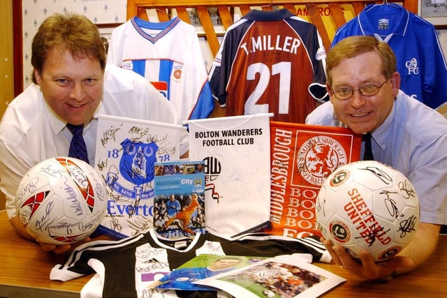 An auction to raise money for Hartlepool United Disabled Supporters Association was pictured 19 years ago.