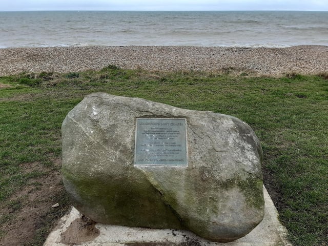 Look out on the left for an intriguing stone bench, which tells the story of Kingston's Lost Chapel