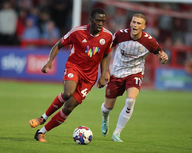 Mazeed Ogungbo of Crawley Town. (Photo by Pete Norton/Getty Images)