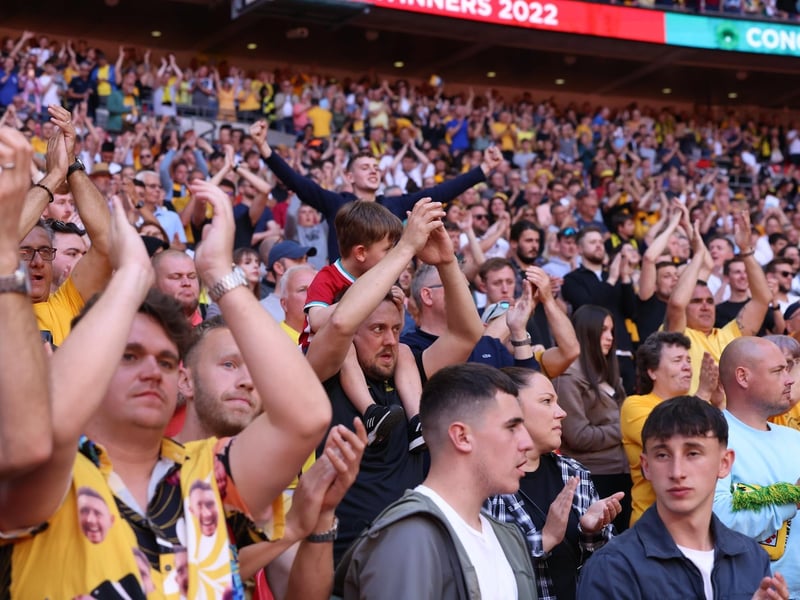 Littlehampton Town fans and players at Wembley for the FA Vase final