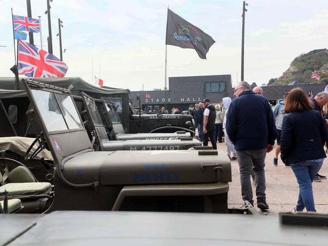 AA Invictus Military Vehicle Run in Hastings Old Town - 16 April 2023. Photo by Roberts Photographic