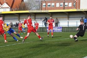 Broadbridge Heath with defending to do at Eastbourne Town