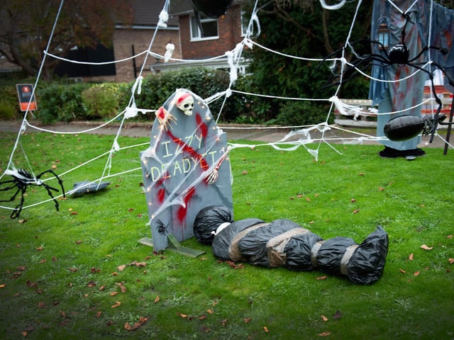 Halloween house at 5 Gillsmans Park, St Leonards, in aid of St Michael's Hospice. Photo by Frank Copper.