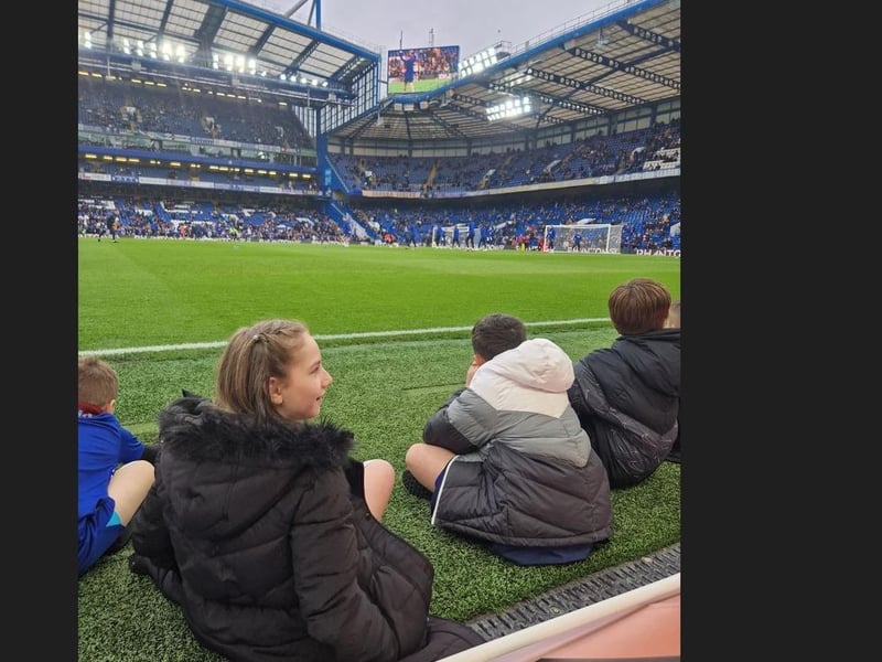 Alexis Fay on the sidelines at Stamford Bridge