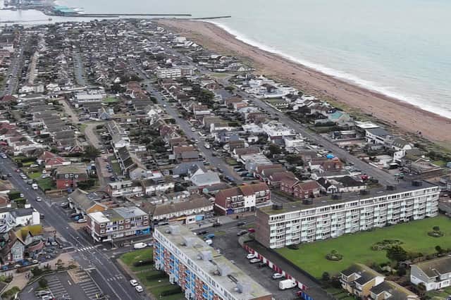 Shoreham seen from above on Christmas Day. Photo by Eddie Mitchell