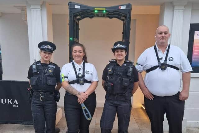 Police have teamed up with a bar in Worthing to search people for weapons as part of its crackdown on knife crime in the town. Photo: Adur and Worthing Police