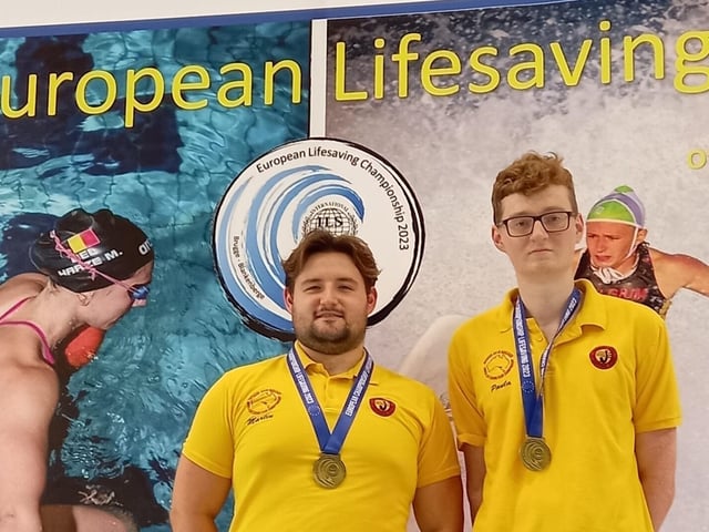 Gold medallists Martin Schofield and Jacob Goodall. Picture: submitted