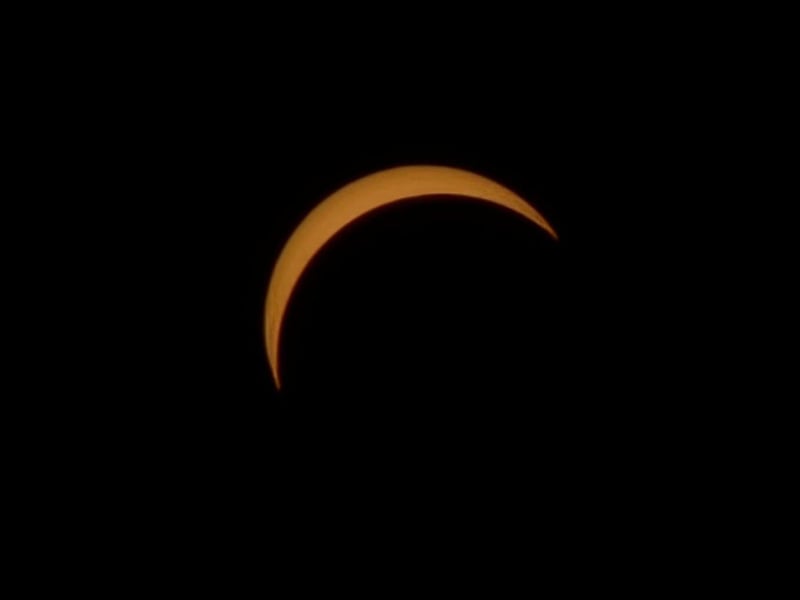The partial solar eclipse at 7:10pm.