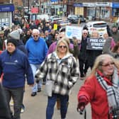 Around 200 people that attended a demonstration in Burgess Hill town centre to complain about the roads and pavements in March this year