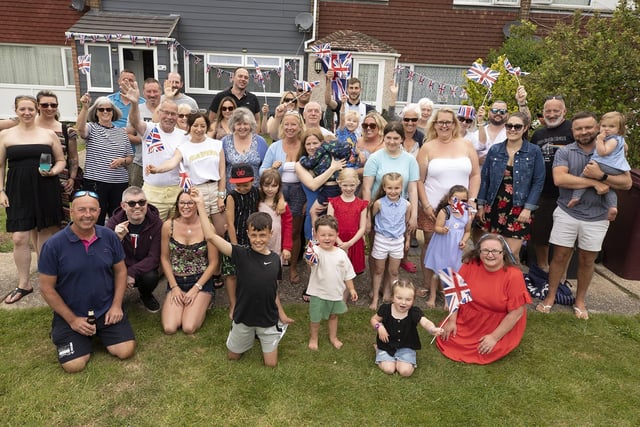 The Residents of Manor Farm Close - Selsey held a Party on the Green to celebrate The Queen's Platinum Jubilee. The party held on a green lasted most of the day with games, races, karaoke; and BBQ.