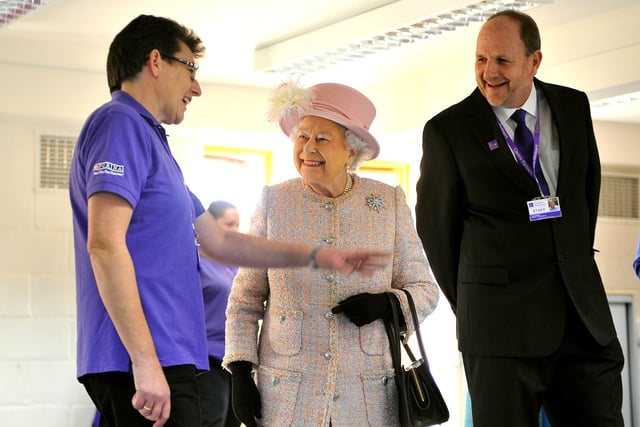 The Queen visited Canine Partners, Mill Lane, Heyshott, Midhurst. Pic Steve Robards SR1728781
