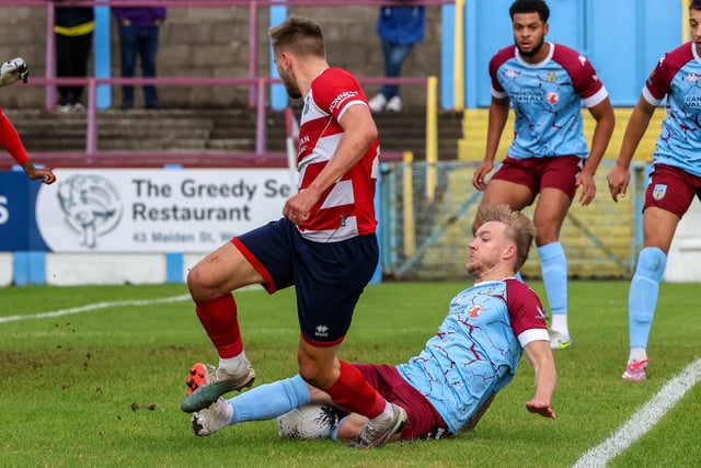 Action from Eastbourne Borough's National League South clash at Weymouth