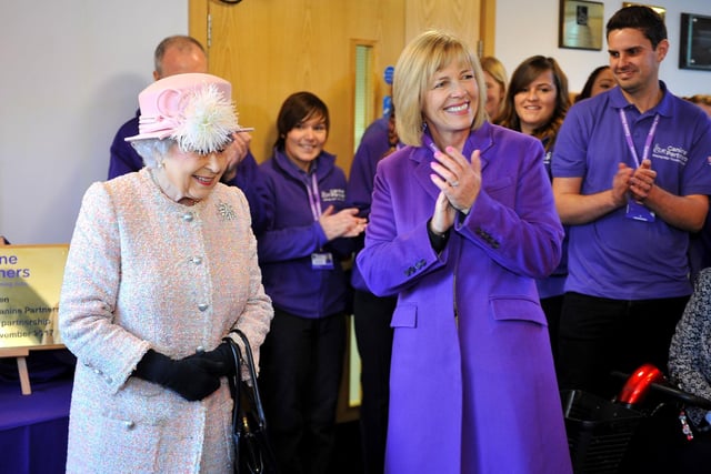 The Queen visited Canine Partners, Mill Lane, Heyshott, met one of the co founders. Pic Steve Robards SR1728931