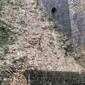 Train lines between Lewes and Brighton were blocked for an entire day following a landslip onto the tracks.