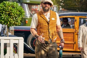 Game of Thrones star Jason Momoa at Goodwood Revival 2021.