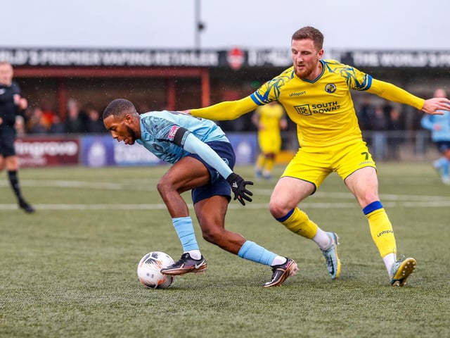 Action from Eastbourne Borough's 3-1 defeat at home to Havant and Waterlooville in National League South