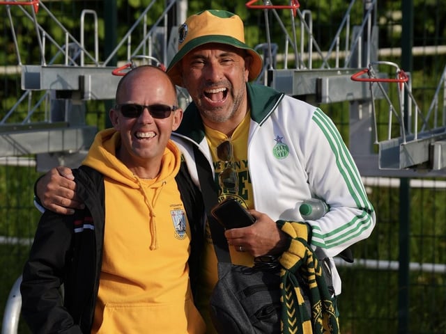 Littlehampton Town and their fans at the Sussex Transport Senior Cup final at the Amex Stadium