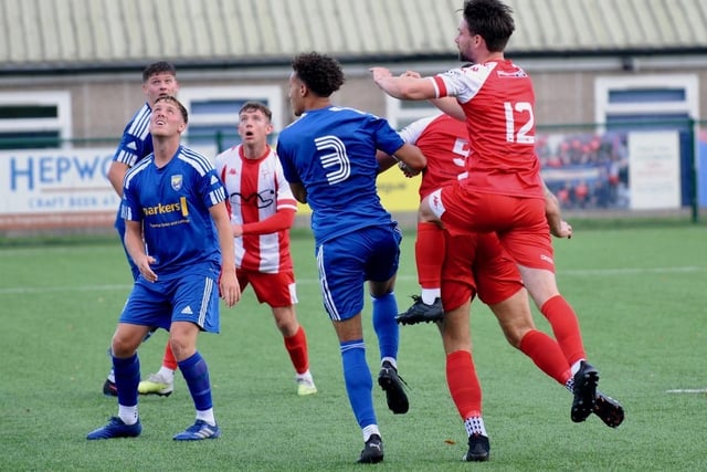 Action from Steyning Town's FA Vase win over Reading City