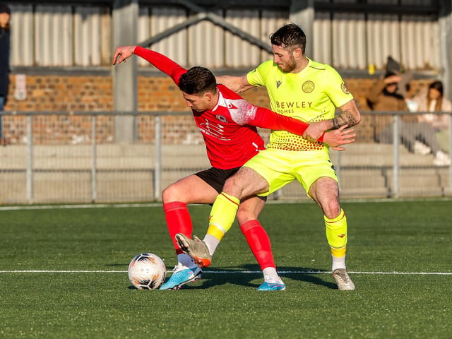 Action from Eastbourne Borough's win over Hungerford Town in the National League South