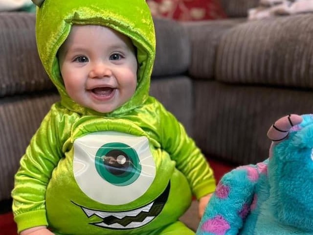 Nikki Aitken sent in this picture of 11-month-old Teddy as Mike Wazowski for his first World Book Day at nursery