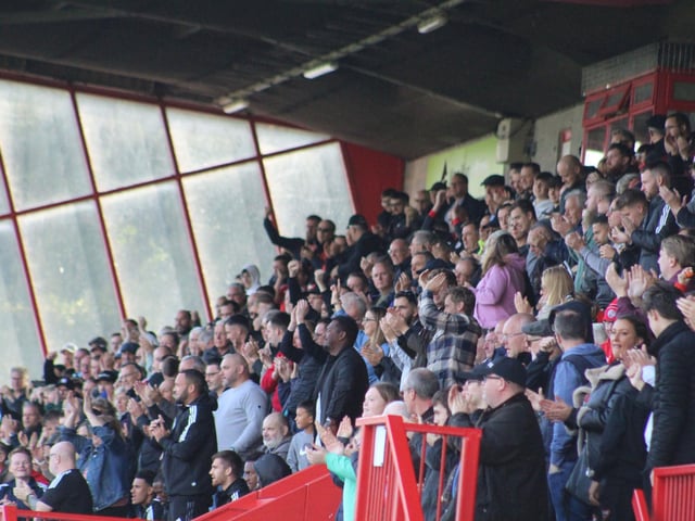 Action from Crawley Town's 2-1 win over Newport County. Picture by Cory Pickford