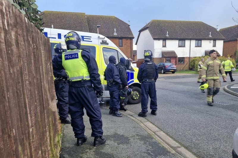 A large police presence was seen in Eastbourne yesterday (Sunday, February 12) as emergency services responded to a 'medical incident'.