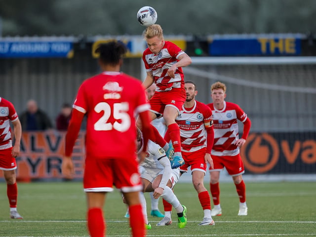 Action from Eastbourne Borough's 0-0 draw at Truro City