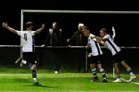 Bexhill in action against Newhaven - a match in which they led 3-2 late on but ended up losing 4-3 | Picture: Joe Knight
