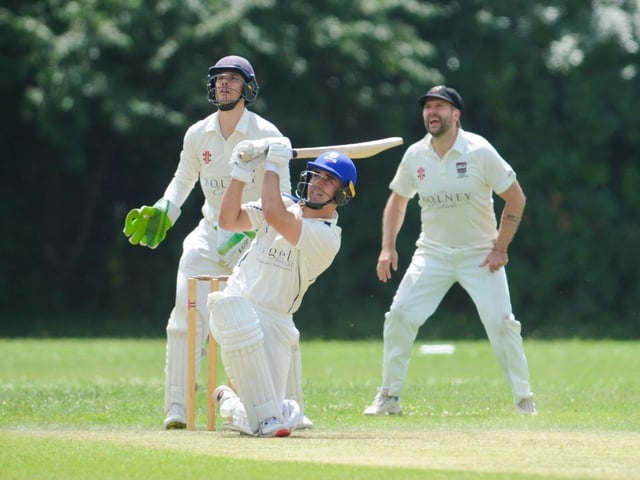 Action from Portslade CC v Bolney CC in Division 4 East of the Sussex Cricket League