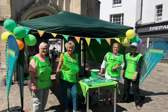 Volunteers at the Cross in Chichester city centre to promote the "Talk to us" campaign in July last year. Could you spare some time to listen when someone is struggling?