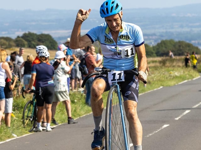 Beachy Head World Championship Penny Farthing Hill Climb 2025. Photo by TK photography. https://www.facebook.com/tadaskphoto