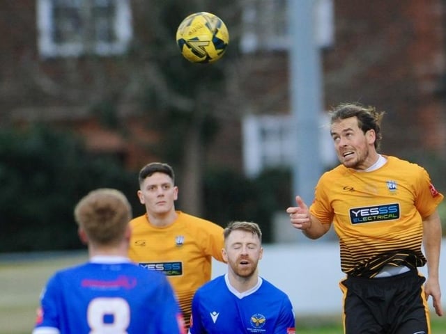 Action from Littlehampton Town's 1-1 draw with East Grinstead Town in the Isthmian south east division at The Sportsfield