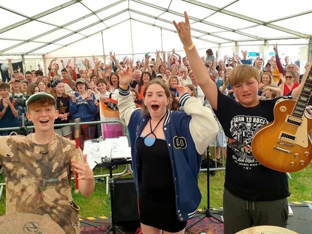 Moon and Stars Community Festival on Coronation Green featured bands of all ages, crafts and charity stalls